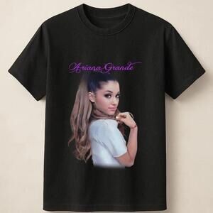 Ariana Grande Text And Portrait Print Tee Unisex T Shirt 152